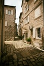 Adriatic sea. Coastal town landscape. Perast, Kotor Bay, Montenegro Royalty Free Stock Photo