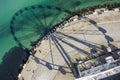 Adriatic sea , lungomare Bari and wheel`s shadow Royalty Free Stock Photo