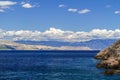 Adriatic sea, mountains and sky with clouds Royalty Free Stock Photo