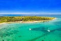 Adriatic sea paradise on the island of Pag in Croatia