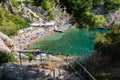 Adriatic Sea - Typical beach in Dubrovnik, Croatia Royalty Free Stock Photo