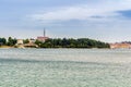 Adriatic sea view at Rovinj, popular touristic destination of Croatian coast Royalty Free Stock Photo