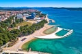 Adriatic town of Vodice waterfront aerial view Royalty Free Stock Photo