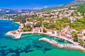 Adriatic village of Mlini waterfront aerial view Royalty Free Stock Photo