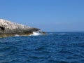 Adriatic waves hitting Cap Kamenjak in Croatia.