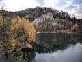 Adrspach lake in fault-block mountains GÃÂ³ry StoÃâowe