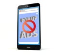 Ads blocker phone Royalty Free Stock Photo