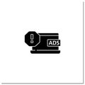 Ads notification glyph icon Royalty Free Stock Photo