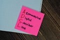 ADSL - Asymmetrical Digital Subscriber Line write on sticky notes isolated on Wooden Table Royalty Free Stock Photo