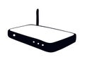 Modem with antenna. Vector drawing Royalty Free Stock Photo