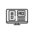 Black line icon for Adspace, mockup and space Royalty Free Stock Photo