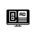 Black solid icon for Adspace, mockup and advertising Royalty Free Stock Photo