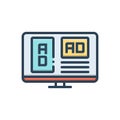 Color illustration icon for Adspace, mockup and advertising Royalty Free Stock Photo