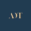 ADT abstract letter logo design Royalty Free Stock Photo