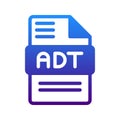 Adt a dynamic icon that displays a diversity of audio formats Royalty Free Stock Photo