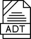 ADT Outline Vector Icon Royalty Free Stock Photo