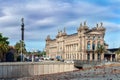 Aduana de Barcelona, old customs building designed by Sagnier i Villavecchia built in neoclassical style at Port Vell. Royalty Free Stock Photo