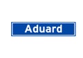 Aduard isolated Dutch place name sign. City sign from the Netherlands. Royalty Free Stock Photo