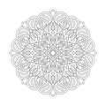 Adult Abstract mandala coloring book page for kdp book interior Royalty Free Stock Photo