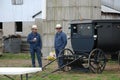 Adult Amish male sticking tongue out