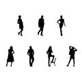 Silhouettes of men and women fashion illustration jpg Royalty Free Stock Photo