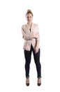 Adult businesswoman jacket isolated career, occupation