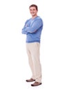 Adult caucasian man in casual outfit isolated