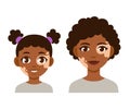 Adult and child with vitiligo