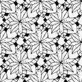 Adult coloring book page design with floral seamless pattern Royalty Free Stock Photo