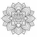 Intricate Mandala Coloring Book: Bold Outlines, Floral Accents, Zen-inspired