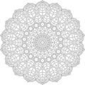 Mandala lace, adult coloring.