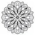 Mandala Coloring Sheet: Clean And Serene Beauty For Relaxation