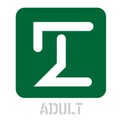 Adult conceptual graphic icon