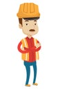 Adult confident miner vector illustration.