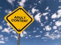 Adult content traffic sign