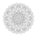 Adult Cosmic Delight mandala coloring book page for kdp book interior