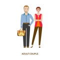 Adult couple character. Family without children