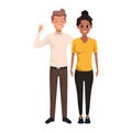 Adult couple icon, flat design