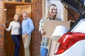 Adult Daughter Moving Out Of Parent's Home Royalty Free Stock Photo