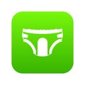 Adult diapers icon digital green