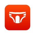 Adult diapers icon digital red