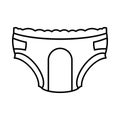 Adult diapers icon, outline style