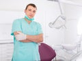 Adult doctor dentist in uniform