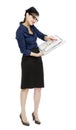 Business Woman Reading File Royalty Free Stock Photo