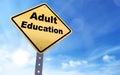 Adult education sign