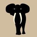 Adult elephant vector illustration style Flat