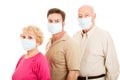 Adult Family - Flu Protection Royalty Free Stock Photo