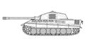 Adult line art military tank coloring page. Vector . Black contour sketch illustrate Isolated on white background. Royalty Free Stock Photo