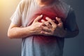 Adult male with heart burn condition Royalty Free Stock Photo