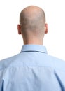 Adult man bald head rear view Royalty Free Stock Photo